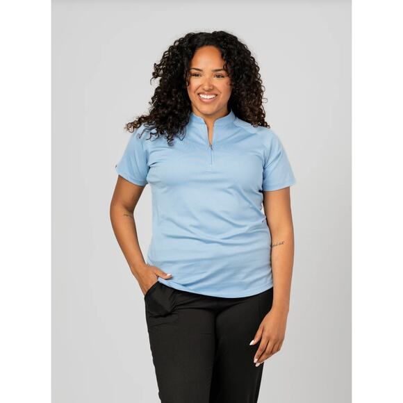 Storm Creek Women’s Visionary II Solid Short Sleeve Polo – Size M - Blue - Picture 9 of 10